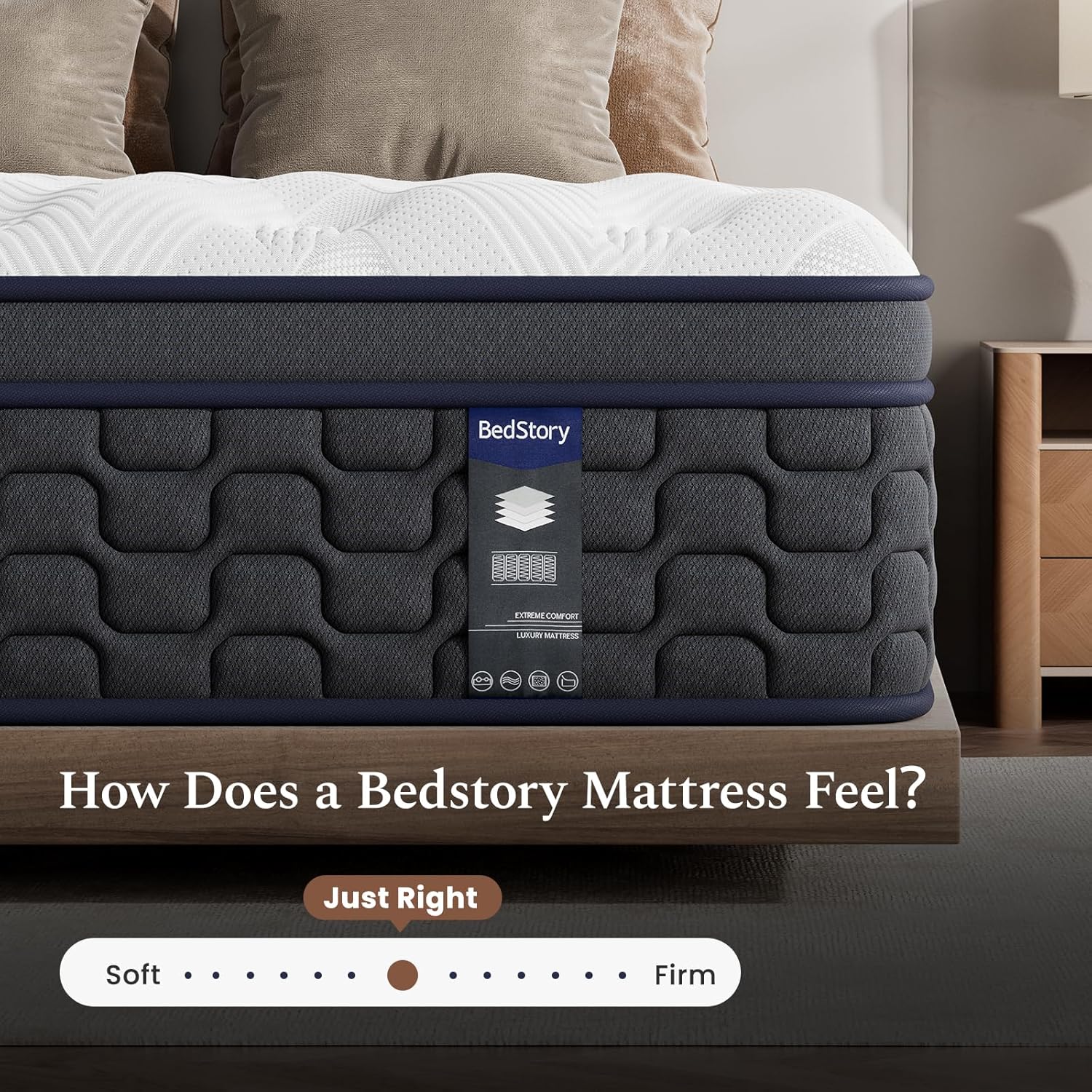 BedStory Deep Sleep Hybrid Mattress with Individual Pocket Springs