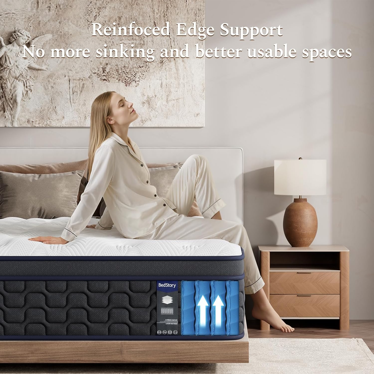 BedStory Deep Sleep Hybrid Mattress with Individual Pocket Springs