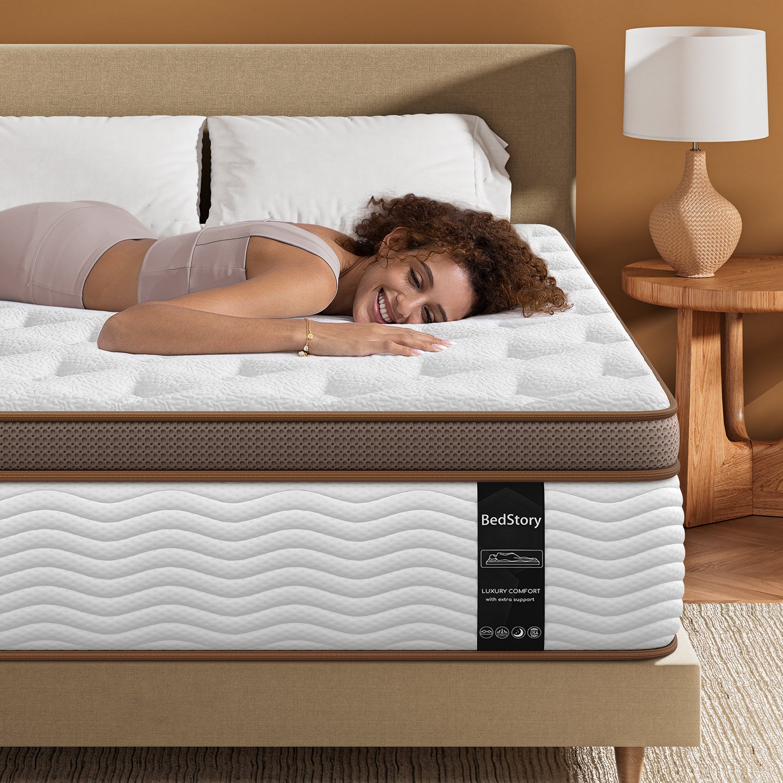 BedStory Premium Hybrid Mattress with Gel Memory Foam & Pocket Springs
