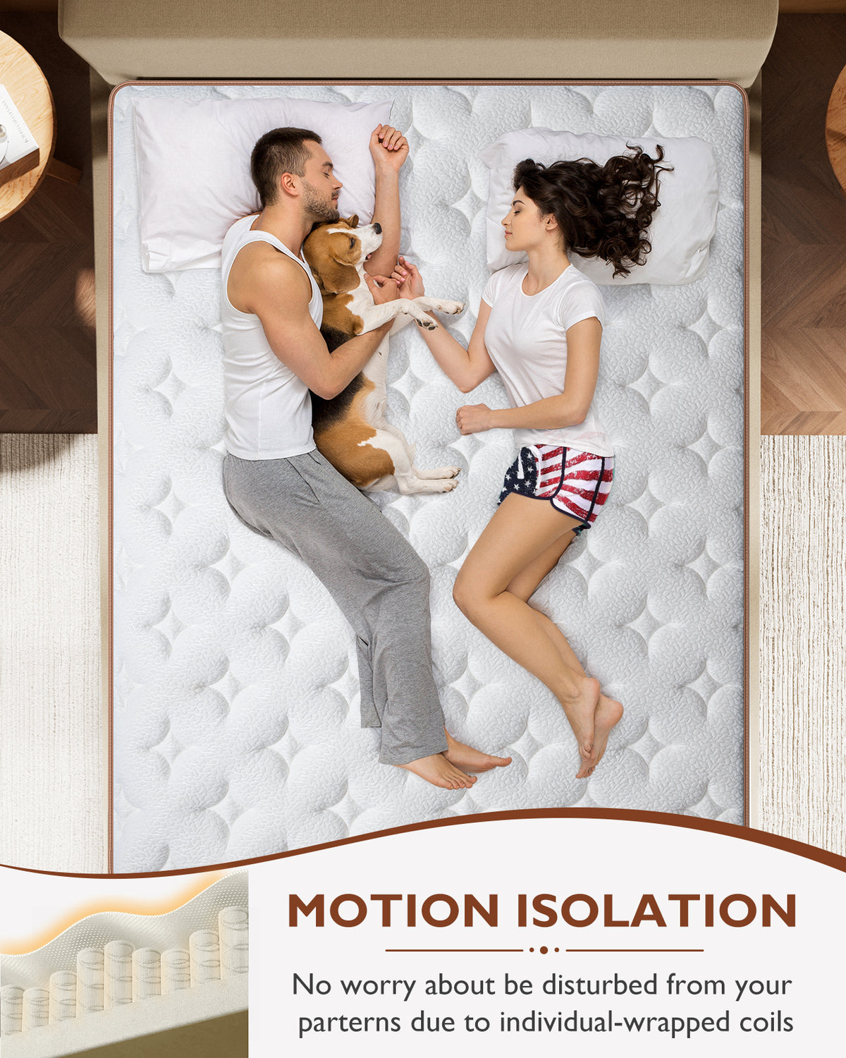 White Brown Mattress
