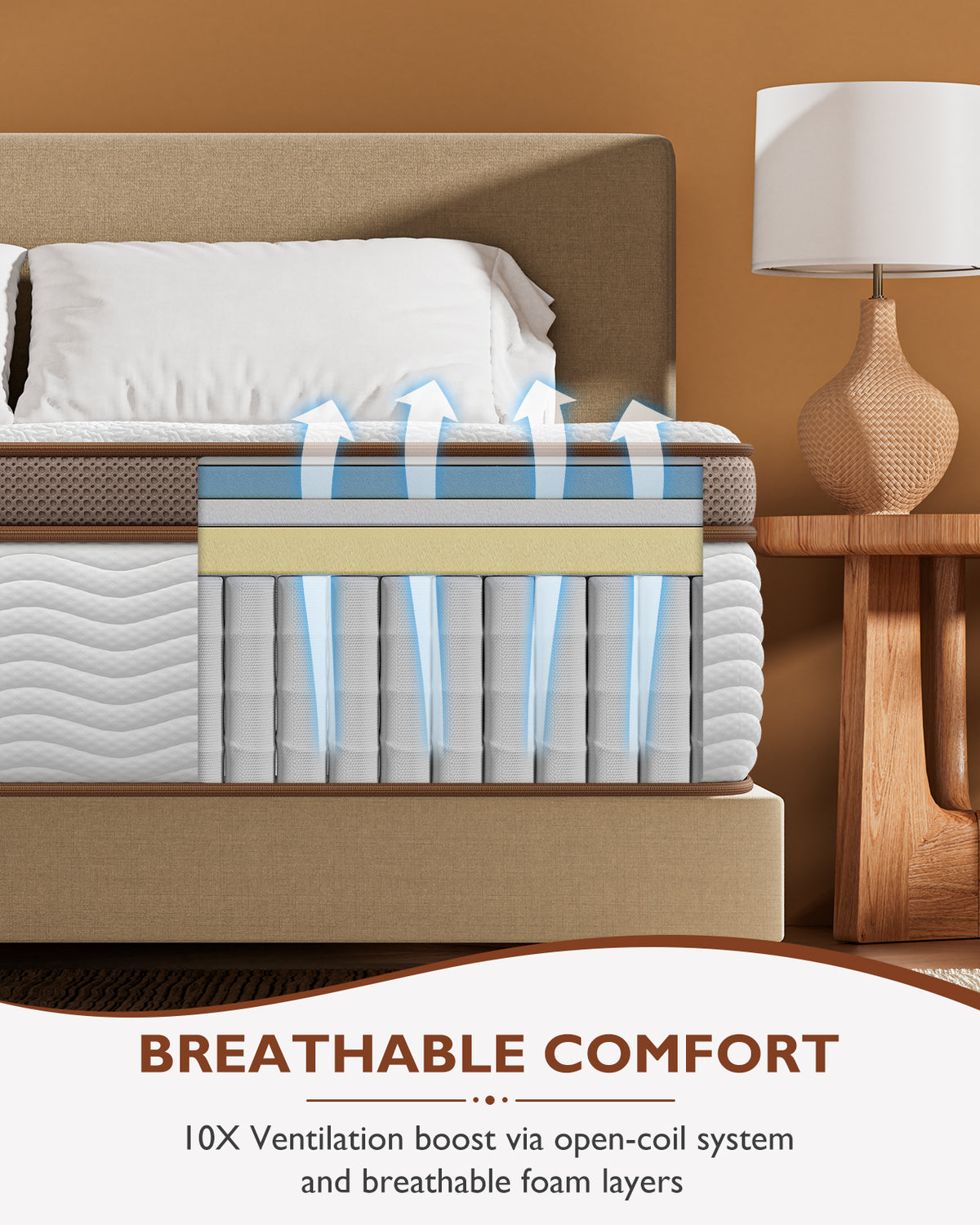 White Brown Mattress