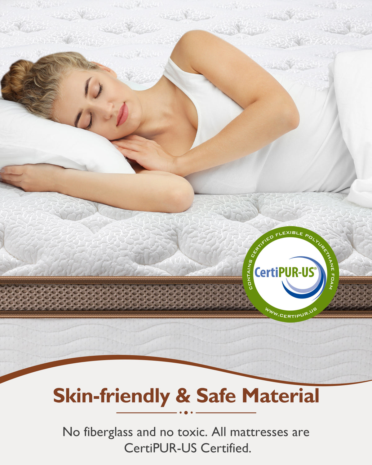 White Brown Mattress