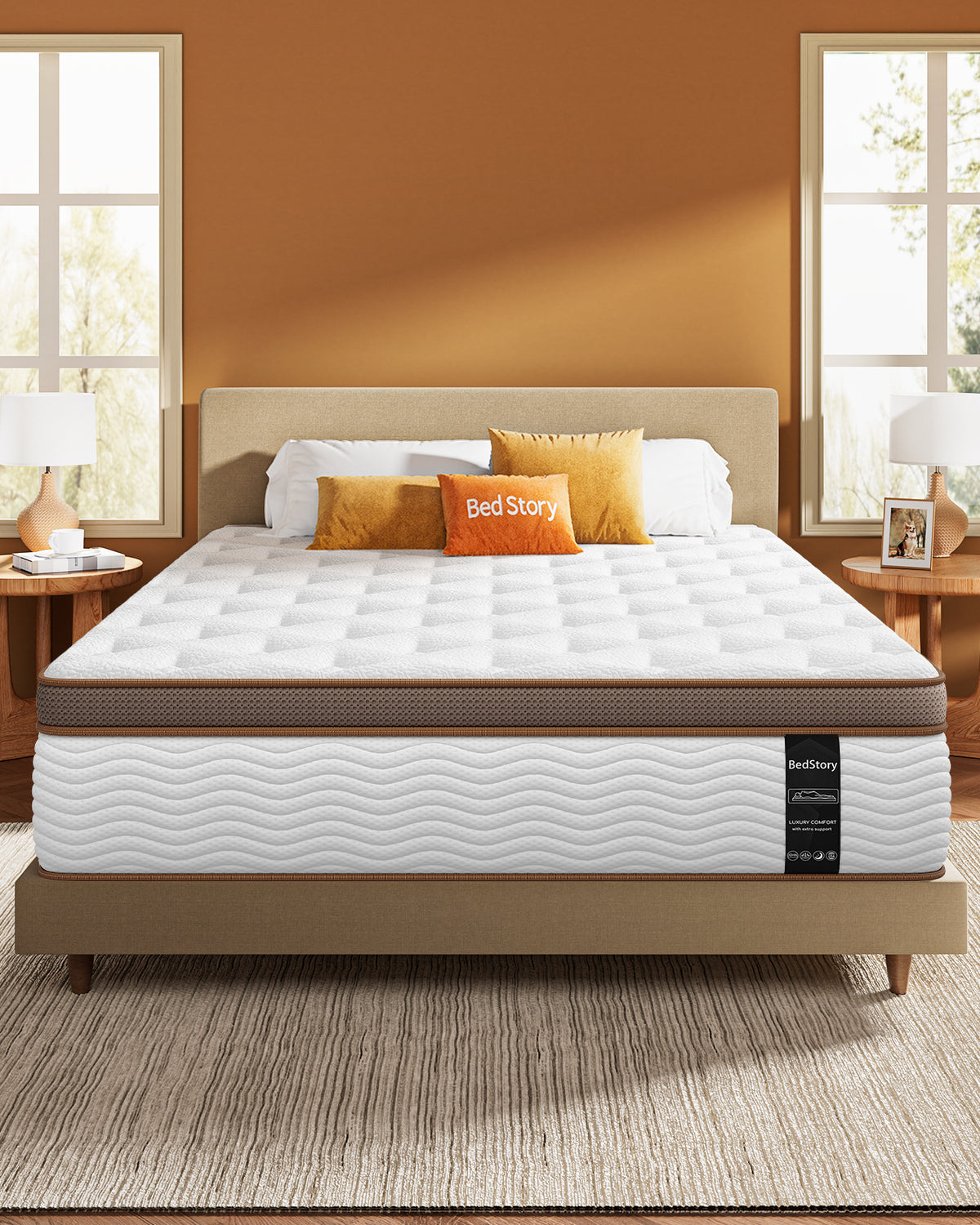 White Brown Mattress