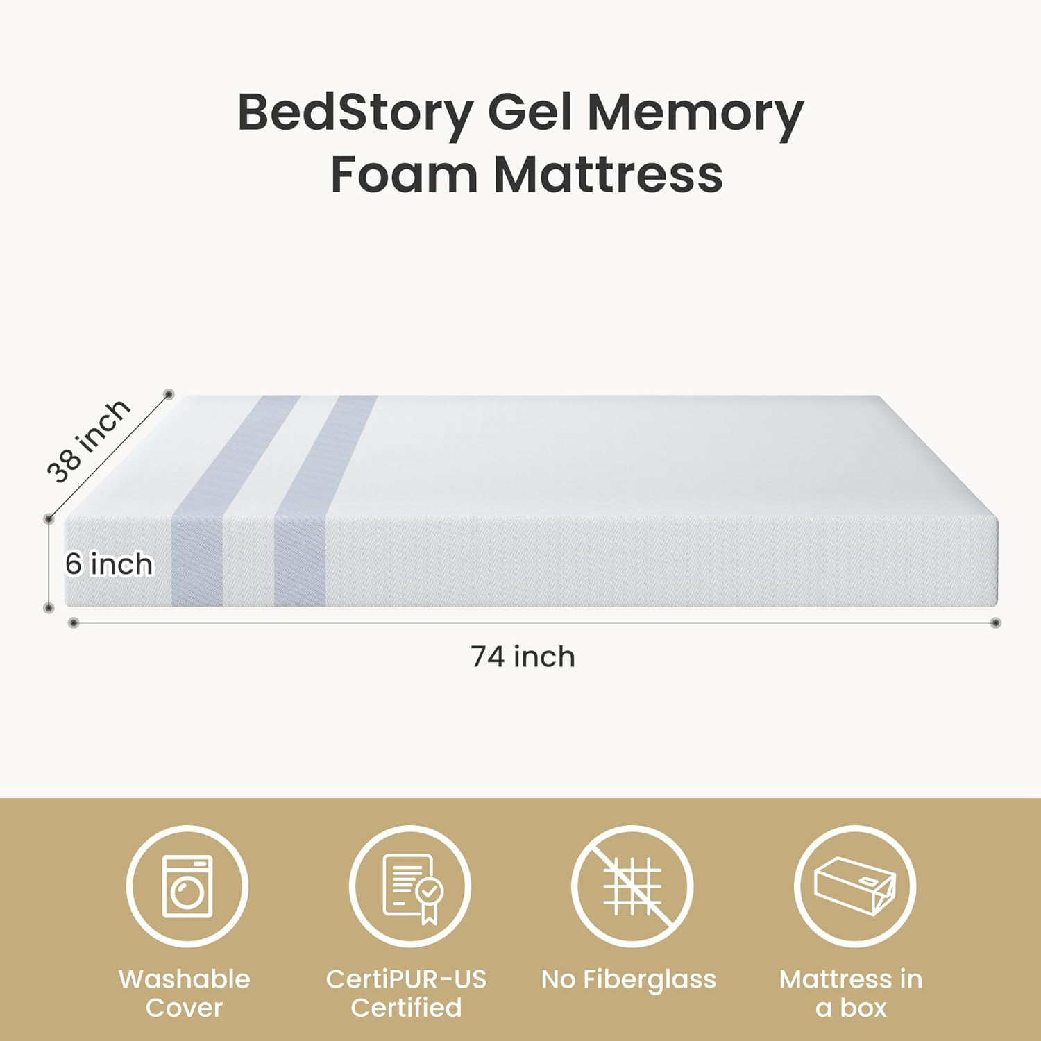BedStory Cooling Gel Memory Foam Mattress