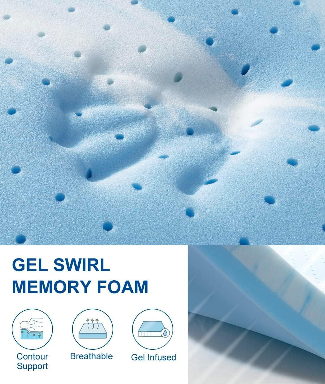 BedStory Thick Bed Foam Topper