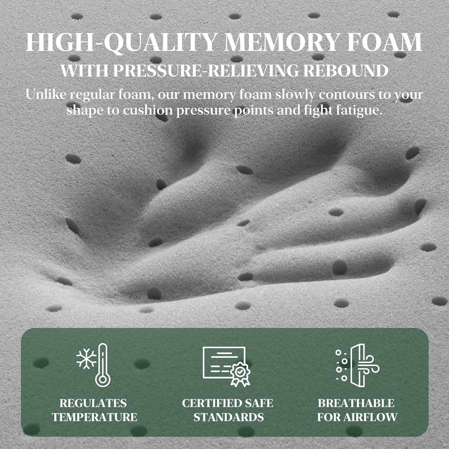 BedStory Gel Memory Foam with Bamboo Charcoal Topper