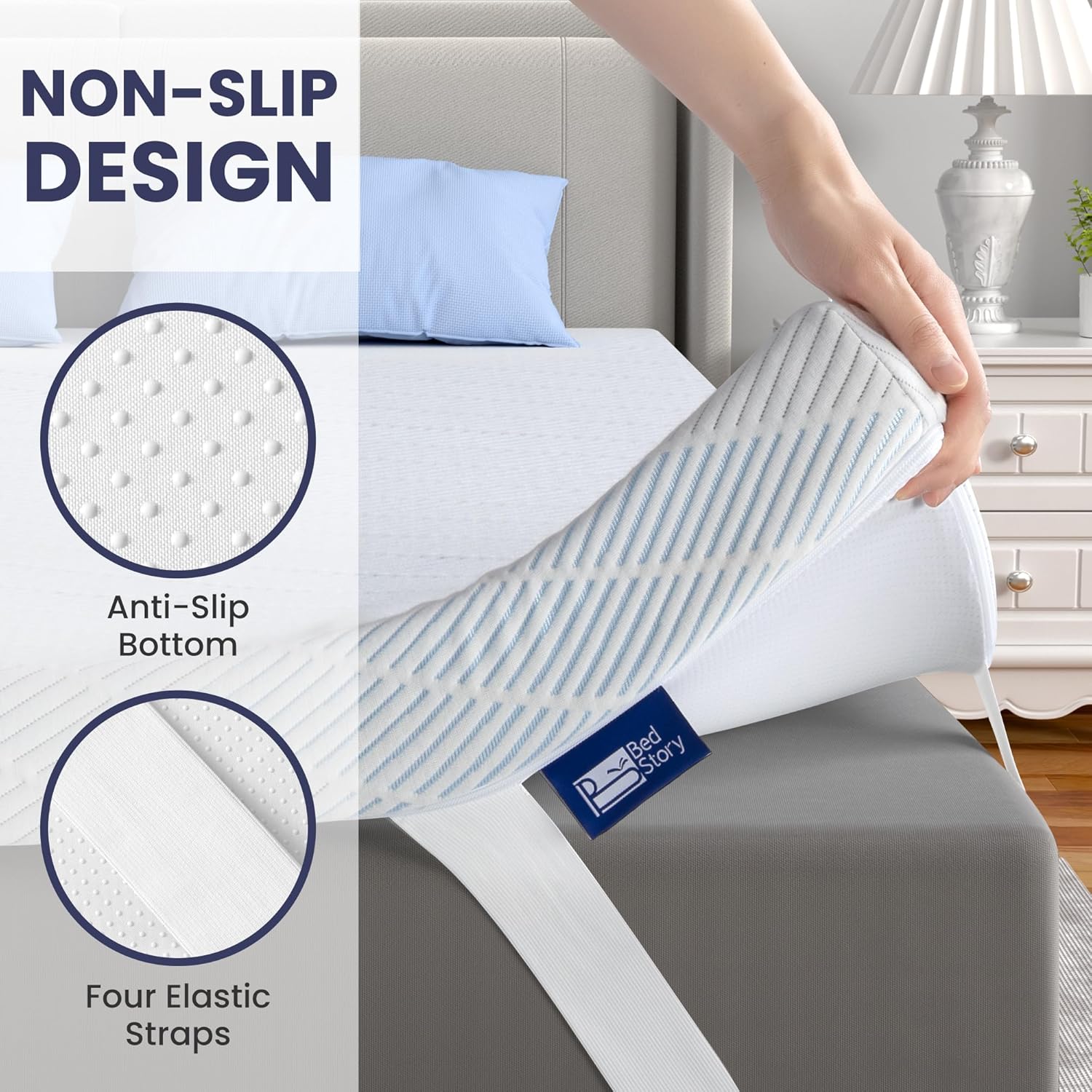 BedStory Gel Memory Foam for Pain Relief and Cooling Comfort