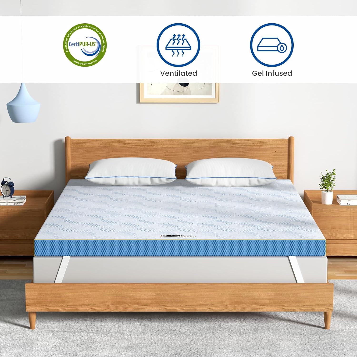 BedStory Bed Foam Topper for Back Pain Relieve