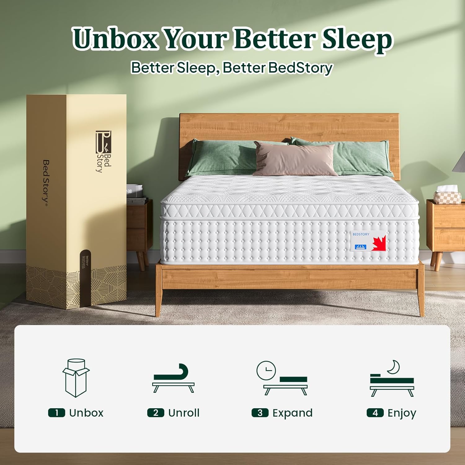 BedStory Firm Hybrid Matelas in a Box