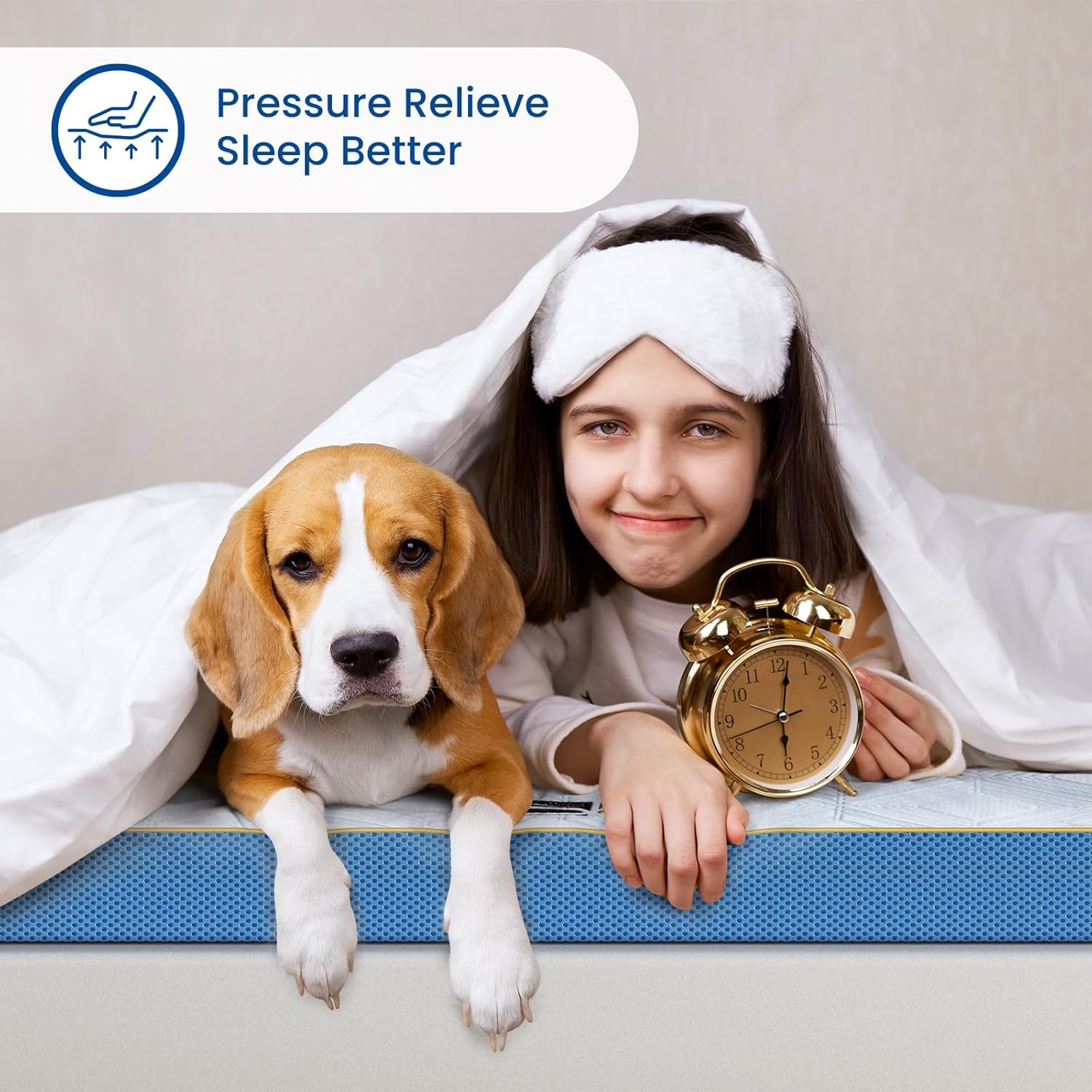 BedStory Bed Foam Topper for Back Pain Relieve