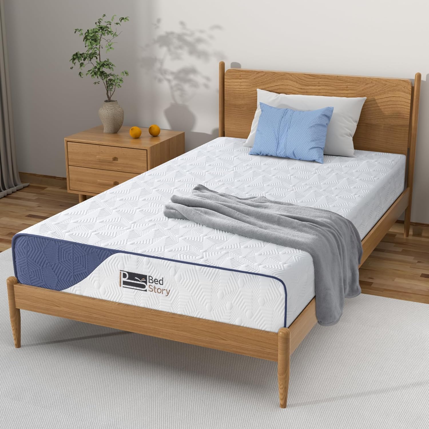 BedStory  Pressure Relief & Cool Sleep Matelas with Washable Cover