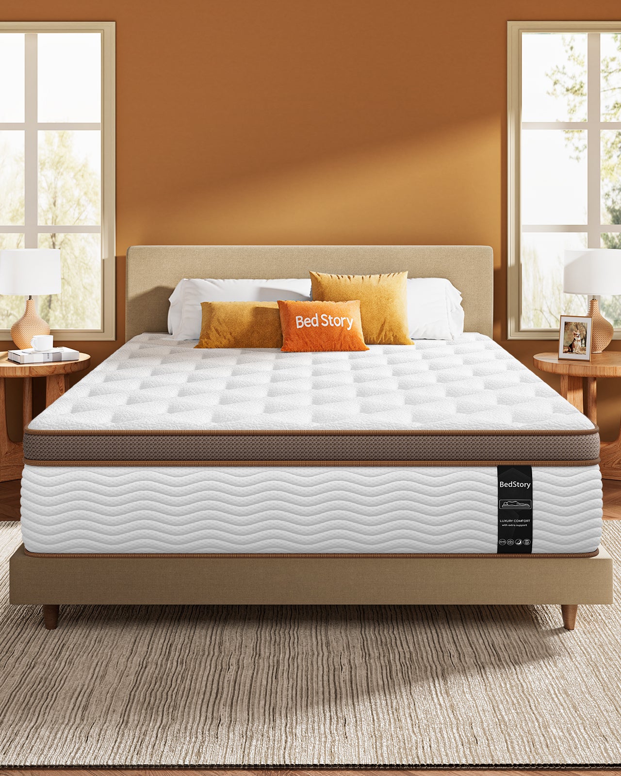 BedStory Premium Hybrid Mattress with Gel Memory Foam & Pocket Springs
